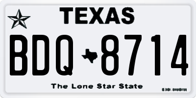 TX license plate BDQ8714