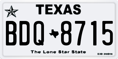 TX license plate BDQ8715