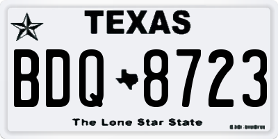 TX license plate BDQ8723