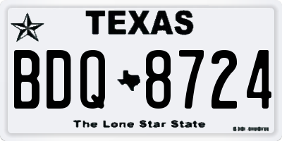 TX license plate BDQ8724