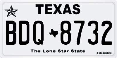 TX license plate BDQ8732