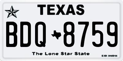 TX license plate BDQ8759