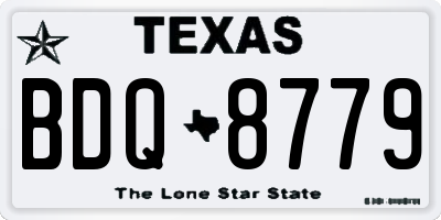 TX license plate BDQ8779