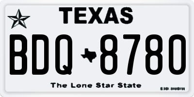 TX license plate BDQ8780