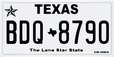 TX license plate BDQ8790