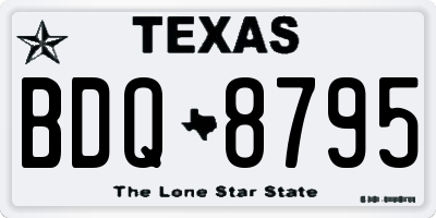 TX license plate BDQ8795