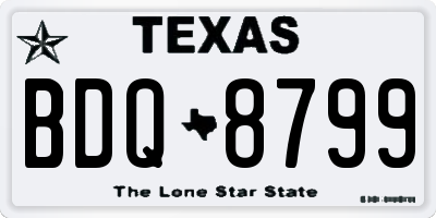 TX license plate BDQ8799