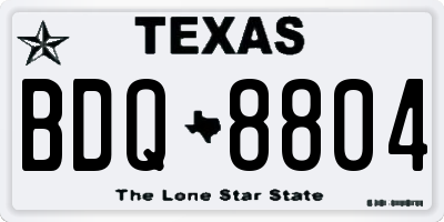 TX license plate BDQ8804