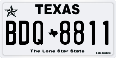 TX license plate BDQ8811