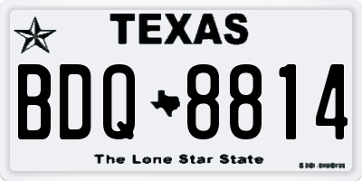 TX license plate BDQ8814
