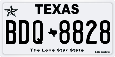 TX license plate BDQ8828