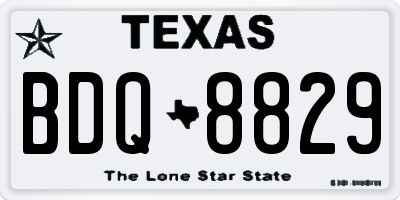 TX license plate BDQ8829