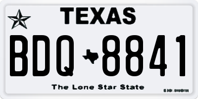 TX license plate BDQ8841