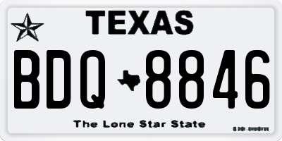 TX license plate BDQ8846