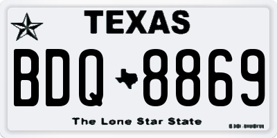 TX license plate BDQ8869