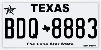 TX license plate BDQ8883