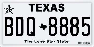 TX license plate BDQ8885