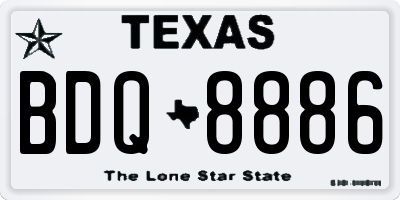 TX license plate BDQ8886
