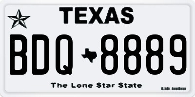 TX license plate BDQ8889