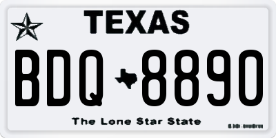 TX license plate BDQ8890