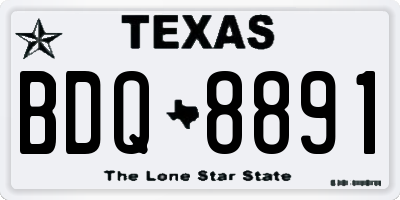 TX license plate BDQ8891