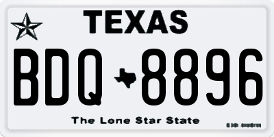 TX license plate BDQ8896