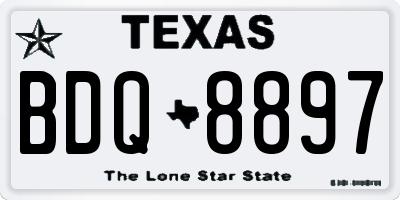 TX license plate BDQ8897