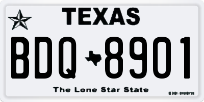 TX license plate BDQ8901