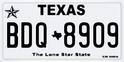TX license plate BDQ8909