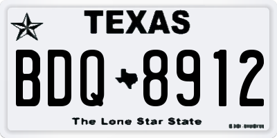 TX license plate BDQ8912
