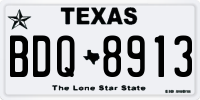 TX license plate BDQ8913