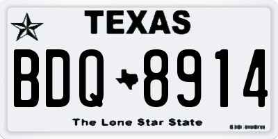 TX license plate BDQ8914