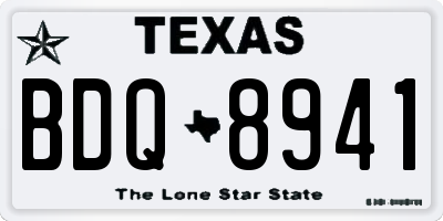 TX license plate BDQ8941