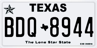 TX license plate BDQ8944