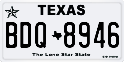 TX license plate BDQ8946