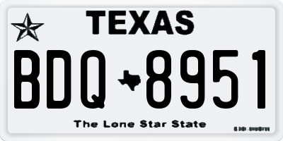 TX license plate BDQ8951