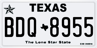 TX license plate BDQ8955
