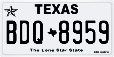 TX license plate BDQ8959