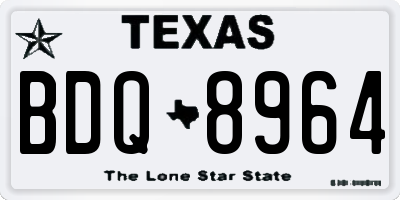 TX license plate BDQ8964