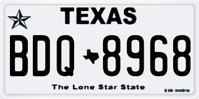 TX license plate BDQ8968