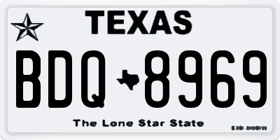 TX license plate BDQ8969