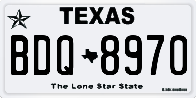 TX license plate BDQ8970