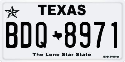 TX license plate BDQ8971