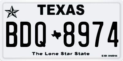 TX license plate BDQ8974