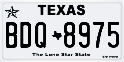 TX license plate BDQ8975