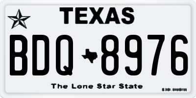 TX license plate BDQ8976