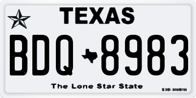TX license plate BDQ8983