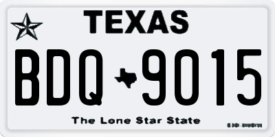 TX license plate BDQ9015