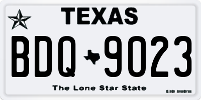 TX license plate BDQ9023