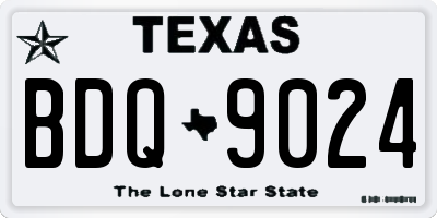 TX license plate BDQ9024